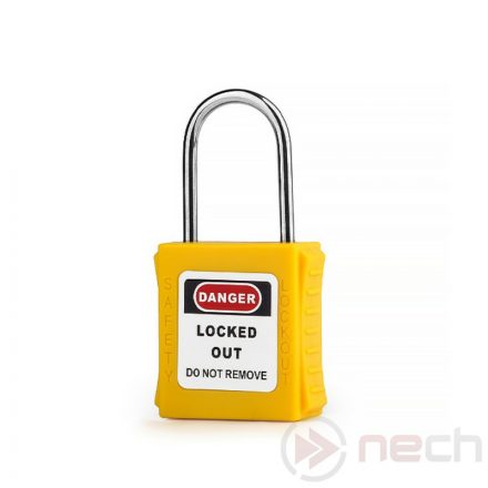 PL38T-Y LOTO safety padlock with thin steel shackle - yellow