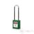 PL76-G Long steel shackle safety padlock - green