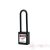 PL76N-BK Long nylon shackle safety padlock - black