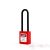 PL76N-R Long nylon shackle safety padlock - red