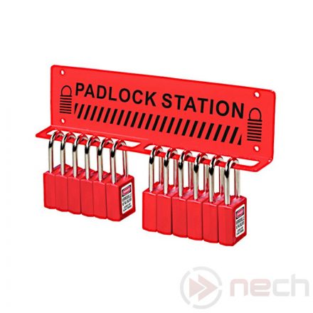 PSR10 wall padlock station / for storing 10 padlocks