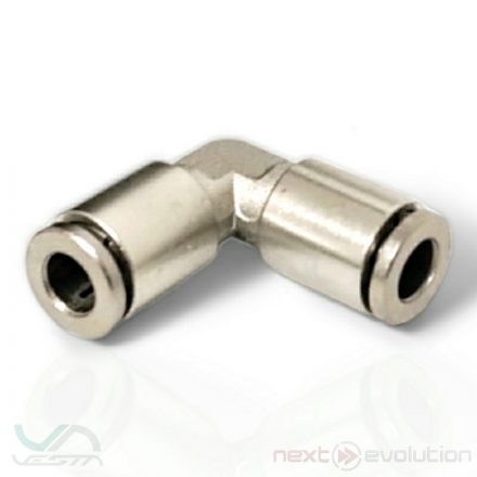 QB V 08 / Ø8 mm union elbow quick connector push-in, nickel plated brass